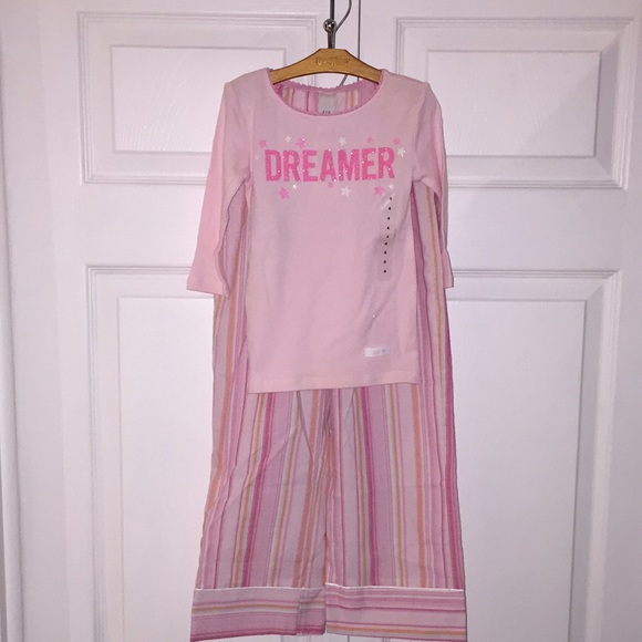 Gap Kids Dreamer Girls PJ Pajama Set Size 4 + Slippers Size 10/11 - Picture 2 of 15